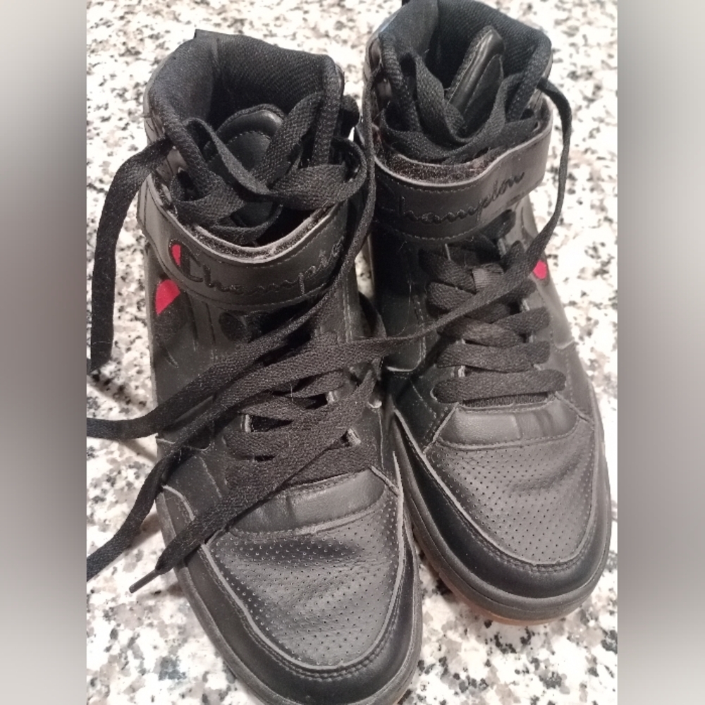 Men's Champion Arena Power HI Black Lifestyle Sneakers Size 8.5 EUC